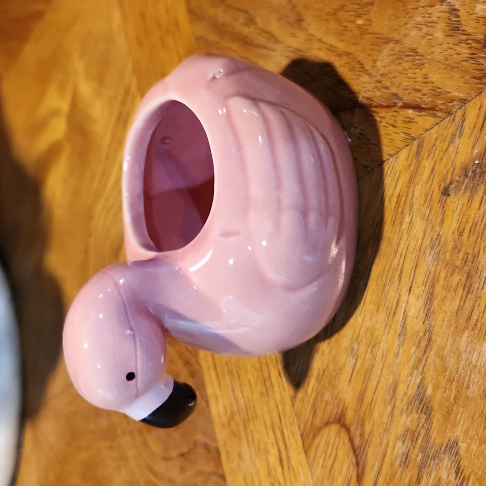 Mini Pink Flamingo Planter